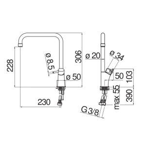 Смеситель Nobili Cuci для кухни CU92813CR